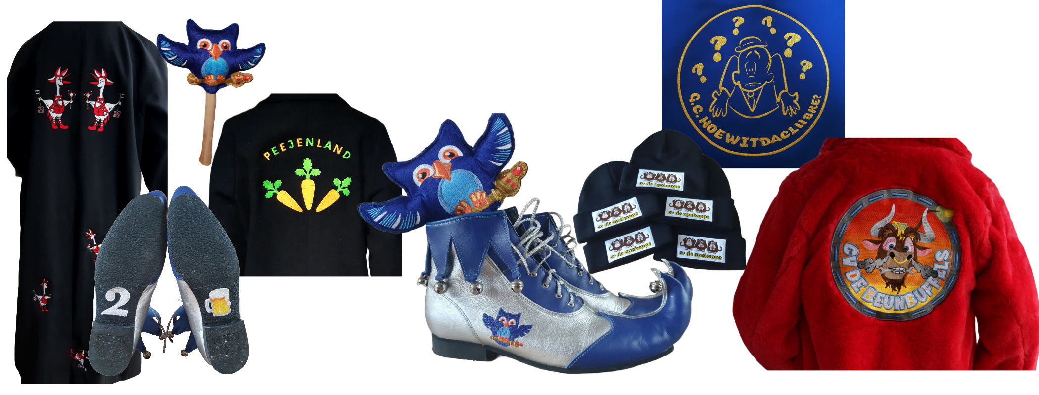 Allemaal logo's van carnavalsverenigingen